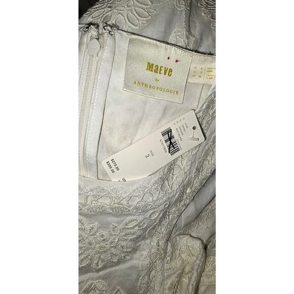 New Anthropologie Maeve Eyelet Halter Mini Dress $270 SIZE 2 White Cotton - Picture 6 of 6